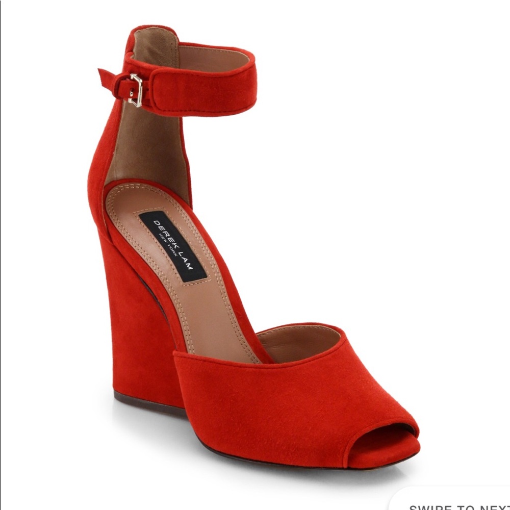 Derek Lam Nansen suede sandal red 8.5
